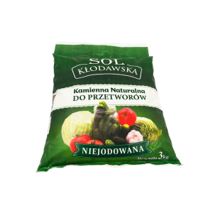 SÓL KŁODAWSKA, KAMIENNA NATURALNA DO PRZETWORÓW NIEJODOWANA 3KG PALETA 810KG